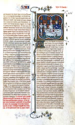 French king Louis the Stammerer (846-879) meeting Pope John VIII for his coronation in 877, illumination from 