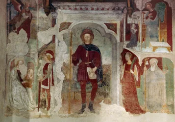 Fresco Depicting Joan of Arc, Shrine of Our Lady of Divine Love of Fontana, Casalmaggiore, Lombardy, Italy