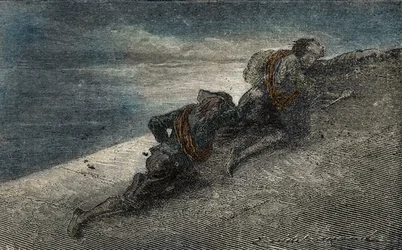Giacomo Casanova and Marin Balbi Escape from the Prison des Plombs in Venice by Digging a Tunnel in the Cell