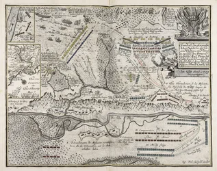 Plan of the Glorious Action Near Pultawa in Ukraine Between the Armies of Tsar Peter the Great of Russia and King Charles XII of Sweden, June 27 - July 8, 1709