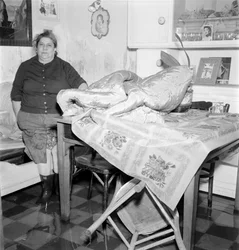High Tide in Venice (Floods): A Resident in Her House - 1962