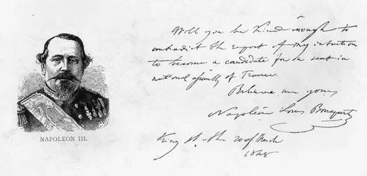 Handwriting and Signature of Napoleon III