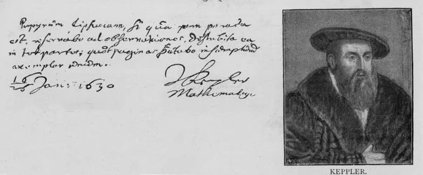 Handwriting and signature of Johannes Kepler (1571-1630)