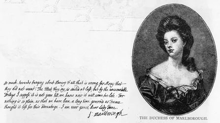 Handwriting and signature of Sarah, Duchess of Marlborough
