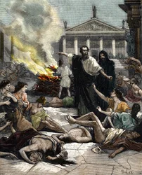 Hippocrates Puts an End to the Plague Epidemic by Burning Aromatic Plants in Athens