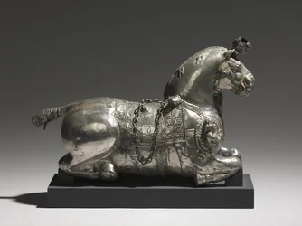 Horse-Shaped Drinking Vessel, 200-325