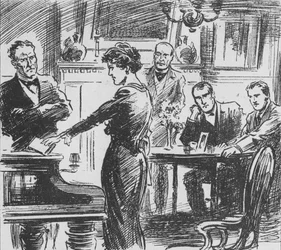 Illustration Featuring Sexton Blake in Penny Popular