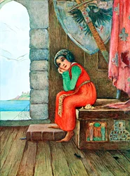 Illustration to the Poem The Old Chest from the Book Childhood by Millicent and Githa Sowerby, Published 1907