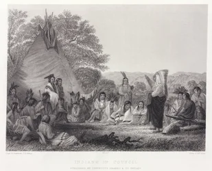 Indians in Council, North America