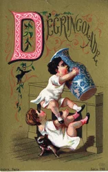 Letter D: Tumble. Engraving in 