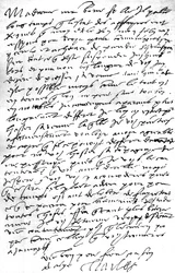 Letter, in French, from Emperor Charles V. to his daughter-in-law, Queen Mary I of England, expressing his desire to see his son King Philip, her husband, in order to consult with him about affairs, expressing regret for the necessity of depriving her of h