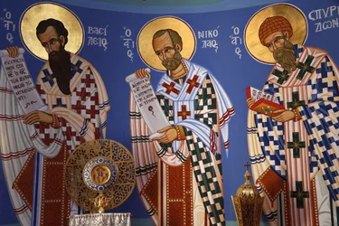 Liturgical Object and Fresco in the Sanctuary