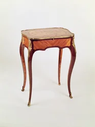 Louis XV marquetry table-a-ecrire by Bernard van Risenburgh