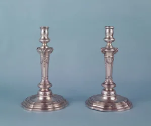 Louis XV silver candlesticks
