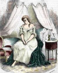 Madame du Barry locked up in the Abbey of Pont-aux-Dames in 1774. 19th century