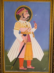 Maharaja Kumbha, Painting, Mehrangarh Fort, Jodhpur, Rajasthan, India, Asia