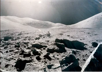 Manned Space Flight, USA, Apollo 15 Panoramic view of the Lunar surface