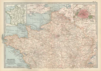 Map of France, c.1900