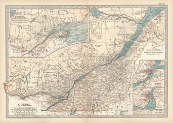 Map of Quebec, Canada