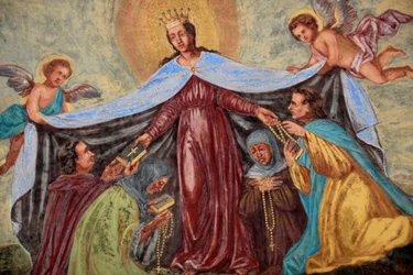 Mary fresco in Loreto Church, Prague, Czech Republic