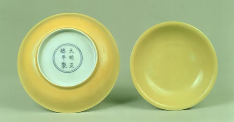 Ming Imperial Yellow Saucer Dish