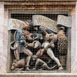Moriskentänzer, relief on the Goldenes Dachl oriel, Innsbruck, Tyrol, Austria