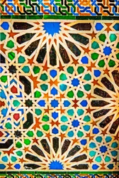 Mosaic, Comares Palace, Myrtle Court Complex, Nasrid Palaces, Alhambra, Granada, Spain