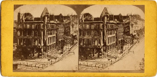 Municipality of Paris (1871): view of Paris in ruins