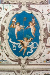 Oval Depicting Three Putti, Detail