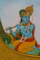Krishna on a boat, India