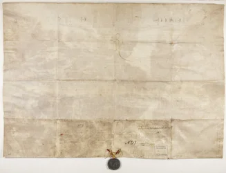 Papal Bull Confirming Charter of Bishop Henry Wardlaw, verso