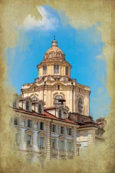 Piazza Castello: church of San Lorenzo, Turin, Piedmont, Italy