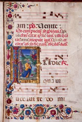 Piccolomini Library: choir book, cod. 7.G, ff. 40v with “Vision of Jeremias”