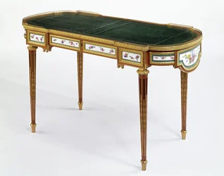 Porcelain Mounted Desk Dated 1778 Made for the Russian Empress Maria Feodorovna by Martin Carlin