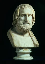 Portrait bust of Euripides, copy of Greek late 4th century BC original