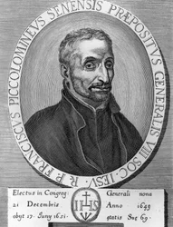 Portrait of Francesco Piccolomini (1582-1651), Italian Jesuit, Superior General of Society of Jesus from 1649 to 1651, engraving