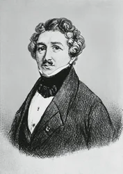 Portrait of Louis-Jacques-Mande Daguerre, French artist, physicist, and chemist
