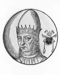 Portrait of Stephen III, or IV, 94th Pope of Catholic Church