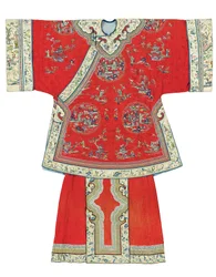 Red-ground informal lady