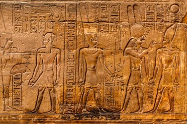 Relief, New Life is Breathed into the Pharaoh, Luxor Temple, Thebes, Egypt
