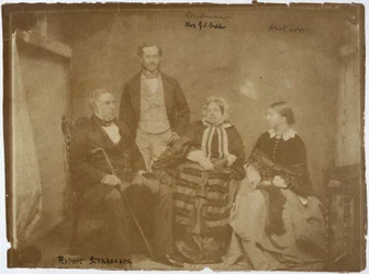 Robert Stephenson, English mechanical and civil engineer, and family, c. 1850s