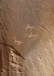 Rock engravings, Ledge Ruin, Canyon de Chelly National Monument, Arizona, USA