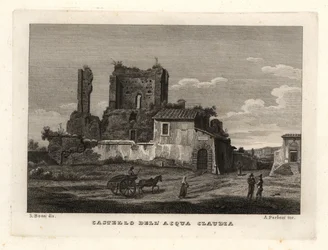 Ruins of Aqua Claudia aqueduct, Rome