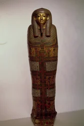 Sarcophagus of Nehemes Mentou, Priest of Amon, Egyptian