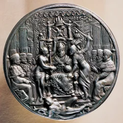 Silver Medal with Equestrian Portrait of Emperor Rudolf II of Habsburg (1552-1612)