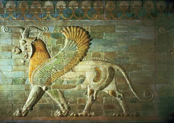 Sphinx, (Detail) from a Frieze, Mesopotamian, c.500 BC