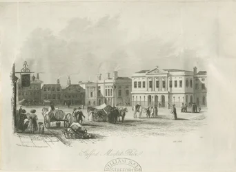 Stafford - Market Place (engraving)
