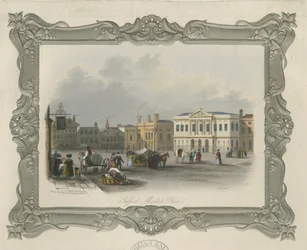 Stafford - Market Place (steel engraving)