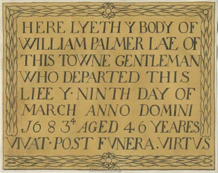 Stafford - Monumental inscription in St. Mary