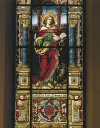 Stained glass window of St. John the Evangelist, Stockholm, Sweden